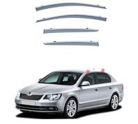 EESWCSZZ3 Wind Deflectors For SKODA SUPERB MK2-B6 2009-2015 PC, Keep Your Car Ventilated In Rain - Reduce Wind Turbulence