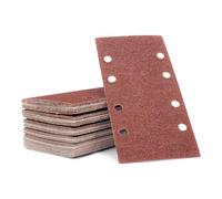 EETools 50pcs Hook and Loop 1/3 Sanding Sheets 8 hole punched 93mm x 190mm P80 Grit