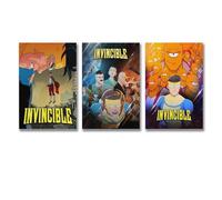 Eetreay 3 PCS Invincible Poster Comic Vintage Tv Series Wall Art Canvas Posters Room Decorative Aesthetic Print Decor 08x12inch(20x30cm)-3pcs Style