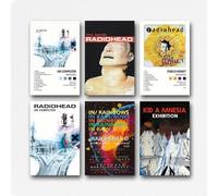 Eetreay A Set Of 6 Radiohead Music Rock Band Album Cover Wall Art Canvas Posters Room Decorative Aesthetic Print Decor 08x12inch(20x30cm) Style