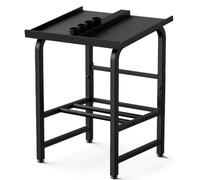 EEURAO Adjustable Dumbbell Stand, Weight Rack with Storage Shelf, Heavy Duty Kettlebell Rack, Stable Steel Frame Design for Organizing Dumbbells, Weight Plates and Fitness Equipment