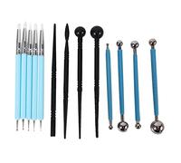 Eeuye 13pcs Polymer Modeling Clay Sculpting Tools, Dotting Pen, Silicone Tips, Ball Stylus, Pottery Ceramic Clay Indentation Tools Set Also For Cake Fondant Decoration And Nail Art