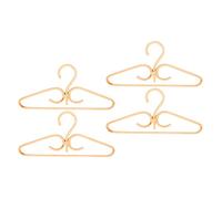 Eeuye 4Pcs Rattan Clothes Hanger Natural Rattan Hand-Woven 3 Hook Hanger for Home Wardrobe Clothing Store Decor 40X20cm