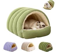 EEXTKAGCF Upgraded Warm Plush Bed, a soft and comfortable winter burrow for your pet. Foldable pet resting bed, machine washable, with a removable cotton pad, suitable for small and medium-sized pets