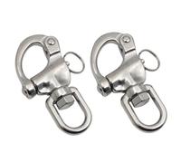 EEYAD 316 Stainless Steel Swivel Spring Snap Hook - 2 Pack (2 3/4inch)