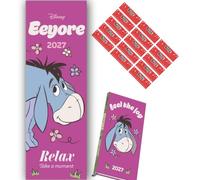 Eeyore Calendar 2027 Slim Wall Calendar & Eeyore Pocket Diary Gift Set 2027 with FREE Organisational stickers Included