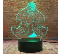 Eeyore Donkey Lamp - Winnie The Pooh Tigger Friend - 7 Color Change Led Kids Bedside Fixtures 3d Visual Night Light - Anime Child Kids Room Decor