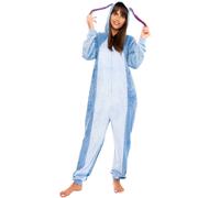 Disney Eeyore Onesie for Women | Eeyore Costume Adult | Womens Fleece Pyjamas | Official Winnie The Pooh Merchandise | Blue | Large