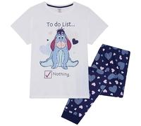 Eeyore Womens Pyjama Set, 100% cotton Licensed Winnie the Pooh Gift UK 8-10