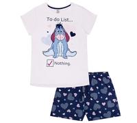 Eeyore Womens Short Pyjama Set, 100% cotton Licensed Winnie the Pooh Gift UK 24-26
