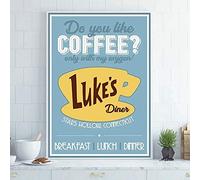 Eeypy Decorative Signs Gilmore Girls Classic Decoration Luke's Diner Fun Saying Metal Tin Sign Antique Plaque Rustic Poster Bar Home Wall Decor 8x12 Inch