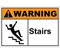 Eeypy Stairs Warning OSHA/Ansi Aluminum Metal Sign Tin Signs for Man Cave 8x12 Inch