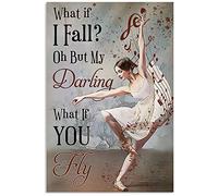 Eeypy Tin Signs Vintage Kitchen What If I Fall Oh But My Darling What If You Fly Sign Vintage 12×8 Inch