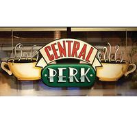 Eeypy Vintage TV Show Decorative Sign 8x12inch Orange Rectangular Wall Art Sign Central Perk Cafe Painting Friends Tv Show Tin Sign