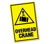 Eeypy Warning Sign Overhead Crane Sticker Warning Safety Precaution Sign Tin Signs Vintage Funny 8x12 Inch