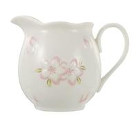 EEYZD Cherry Blossom Ceramic Creamer Jug with Handle,Sauce Seasoning Dipping Bowl Jug,Sakura Ceramic Coffee Milk Pitcher,Sugar Honey Pot,Ceramic Tea Jug,White