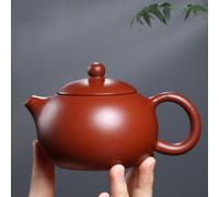 EEYZD Fine Handmade Zisha Teapot,Hand Painted White Plum Blossom Xishi Pot,Chinese Yixing Kungfu Ceramic Mini Teapot,6 Teapot