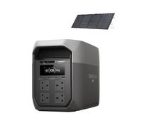 EF ECOFLOW DELTA 3 Max Portable Power Station &220W Solar Panel, 2048Wh LiFePO₄ Battery, 2400W X-Boost Output, Ultra-Fast 0-80% Charging in 51 mins, Solar Generator for Home Backup, Power Outages, RV