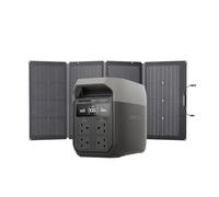 EF ECOFLOW Delta 3 Portable Power Station, 1024Wh with 220W Solar Panel | LiFePO4 Battery, 0-70% Quick Charge in 30 Min, Expandable to 5kWh, Backup Power with UPS for Home, Camping & RV