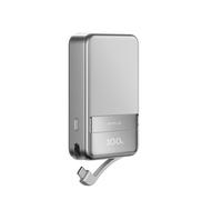 EF ECOFLOW Magnetic Power Bank 10000mAh, Wireless Portable Charger, 30W Fast Charging Battery Pack with USB-C Cable, Magnetic-Compatible For iPhone 16/15/14/13/12 Series(Silver)