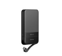 EF ECOFLOW Magnetic Power Bank 5000mAh, Wireless Portable Charger, 30W Fast Charging Battery Pack with USB-C Cable, Compatible For iPhone 16/15/14/13/12 Series (Black)