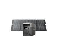 EF ECOFLOW Outdoor Generator DELTA 3 Max with 400W Bifacial Solar Panel, 500W Solar Input, LiFePO₄ Battery, 10ms UPS, Portable Power Station 2048Wh for Home Backup Power, Outdoor, Camping & RVs