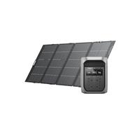EF ECOFLOW Portable Power Station DELTA 3 Max Plus with 400W Bifacial Solar Panel, 1000W Solar Input, Expandable Capacity Up to 10kWh, 10ms UPS, Portable Power Station 2048Wh, Home Backup & RV Camping