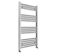 EF Universal Chrome Plated Steel Towel Warmer 500x1000mm - Freestanding Heated Rail for Bathrooms, Wall Mounted Traditional Radiator