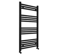 EF Universal Matte Black Towel Warmer 500x1000mm - Freestanding Heated Rail for Bathrooms, Wall Mounted Traditional Radiator