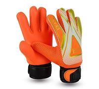 EFAH SPORTS Football Goalkeeper Gloves For Boys kids children adult Soccer Goalie Gloves with Super Grip Palms (Orange, Size 8 suitable for size M-L adult, Ambidextrous)