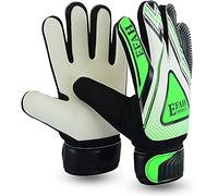 EFAH SPORTS Football Goalkeeper Gloves For Boys kids children adult Soccer Goalie Gloves with Super Grip Palms (Black/Green, Size 2 suitable for 4 to 5 year old, Ambidextrous)