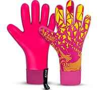 EFAH SPORTS Football Goalkeeper Gloves For Boys kids Children Youth Adult Professional Soccer Goalie Training Glove with Strong Grip Protection Palms (Pink, Size 7 suitable for size S-M adult)