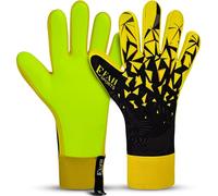 EFAH SPORTS Football Goalkeeper Gloves For Boys kids Children Youth Adult Professional Soccer Goalie Training Glove with Strong Grip Protection Palms (Yellow, Size 7 suitable for size S-M adult)