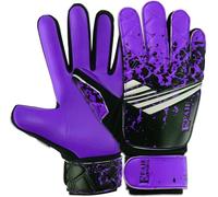 EFAH SPORTS Football Goalkeeper Gloves For Boys kids Children Youth Soccer Goalie Glove with Super Grip Palms (Purple, Size 2 suitable for 4 to 5 year old)