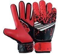 EFAH SPORTS Football Goalkeeper Gloves For Boys kids Children Youth Soccer Goalie Glove with Super Grip Palms (Red, Size 8 suitable for size M-L adult)