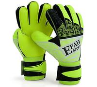EFAH SPORTS Football Goalkeeper Gloves For Kids Boys Children Youth Soccer Goaile Glove With Fingersave and Double Wrist Protection Strong Grip Palms (Size 4 suitable for 6 to 9 years old, Yellow)