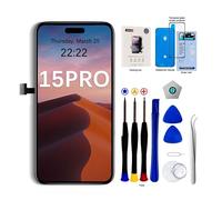EFaith for iPhone 15 Pro Screen Replacement, 6.1" LCD 3D Touch Face ID TrueTone FHD Screen Digitizer with Repair Kits for A2848, A3101 A3102, A3104