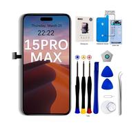 EFaith - LCD Screen for iPhone 15Pro Max 6.7" Replacement, 3D Touch Face ID TrueTone FHD Screen Digitizer with Repair Kits for A2849, A3105, A3106, A3108
