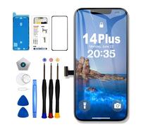 EFaith Screen for iPhone 14 Plus LCD 6.7 Inch Replacement, 3D Touch Face ID TrueTone FHD Screen Digitizer with Repair Kits for A2632, A2885, A2886, A2887, A2888