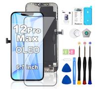 EFAITHFIX for iPhone 12 Pro Max Screen Replacement OLED [NOT LCD] 6.7 Inch Display 3D Touch Screen FHD Digitizer Assembly A2342 A2410 A2411 A2412 with Repair Tools Waterproof Adhesive Screen Protector
