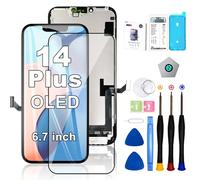 EFAITHFIX for iPhone 14 Plus Screen Replacement OLED [NOT LCD] 6.7'' Display 3D Touch Screen FHD Digitizer Assembly A2632 A2885 A2886 A2887 A2888 with Repair Tools Waterproof Adhesive Screen Protector