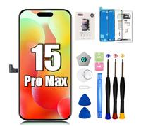 EFAITHFIX for iPhone 15 Pro Max Screen Replacement 6.7 Inch LCD COF 3D Touch Display Full HD Digitizer Frame Assembly (A2849 A3105 A3106 A3108) with Repair Tools Screen Protector Waterproof Adhesive