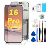 EFAITHFIX for iPhone 16 Pro Screen Replacement 6.3 Inch LCD COF 3D Touch Display Full HD Digitizer Frame Assembly (A3083,A3292,A3293,A3294) with Repair Tools Kit, Screen Protector, Waterproof Adhesive