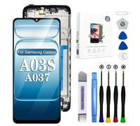 EFAITHFIX for Samsung Galaxy A03S A037U US Version Screen Replacement with Frame 6.5 Inch LCD Display Digitizer for Samsung A03S A037U A037U1 Screen Replacement Touch Screen Assembly with Repair Tools