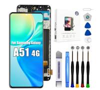 EFAITHFIX for Samsung Galaxy A51 A515 Screen Replacement with Frame 6.5 Inch LCD Display Digitizer for Samsung A51 A515U A515F A515FN/DS Screen Replacement Touch Screen Assembly with Repair Tools