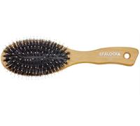 Efalock Pneumatic Brush ERGO FIT 10-Row Oval With Ball Tips Light Wood