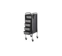 Efalock Work Trolley PICCOLO® 84/5 CliCTEC® Black-Chrome Stackboy Salon Aid