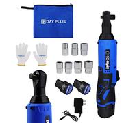 EFAN 3/8 Inch Cordless Electric Ratchet Wrench, 12V Power Wrench Tools with LED Light, Max. 40 N.m, 7 Size Sockets - 10mm/11mm/12mm/13mm/14mm/15mm/17mm