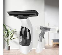 EFAN Cordless Window Vac - Handheld Vacuum Cordless Rechargeable Power Kit (Microfibre Cloth & Spray Bottle) Electric Window Cleaning Tool for Shower Wall Mirror Glass/Car Windshield/Countertop