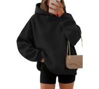 EFAN Womens Hoodies Oversized Sweatshirts Pullover Fleece Sweaters Long Sleeve With Pockets Winter Fall Outfits Y2k Clothes, Black, S